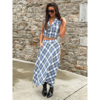 Blouse Cache-coeur -  Bleu