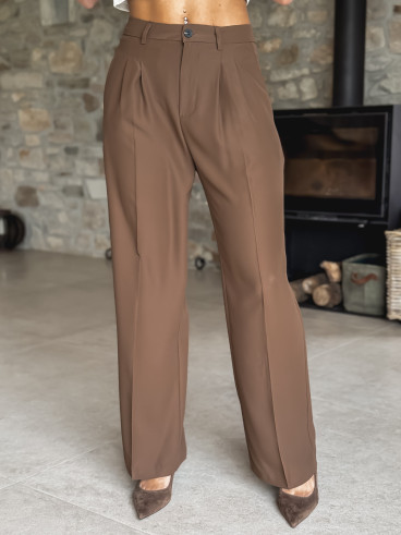 Pantalon Héléana - Chocolat