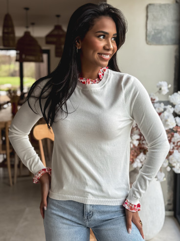 Pull Floraine - Ecru