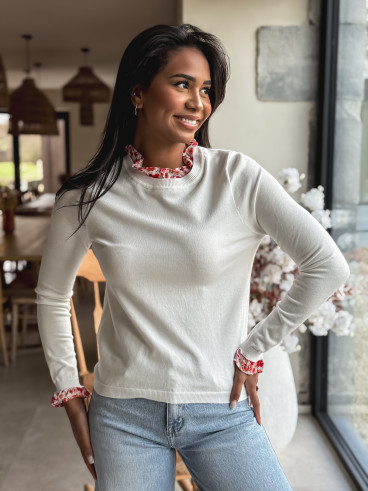 Pull Floraine - Ecru