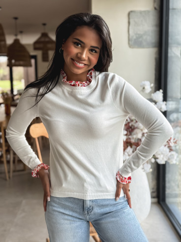 Pull Floraine - Ecru
