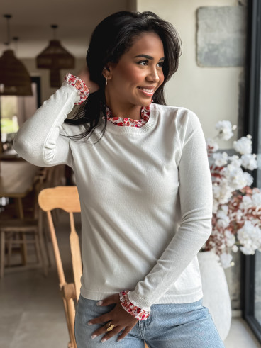 Pull Floraine - Ecru