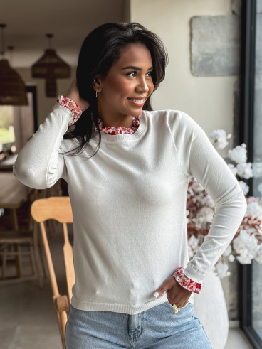Pull Floraine - Ecru