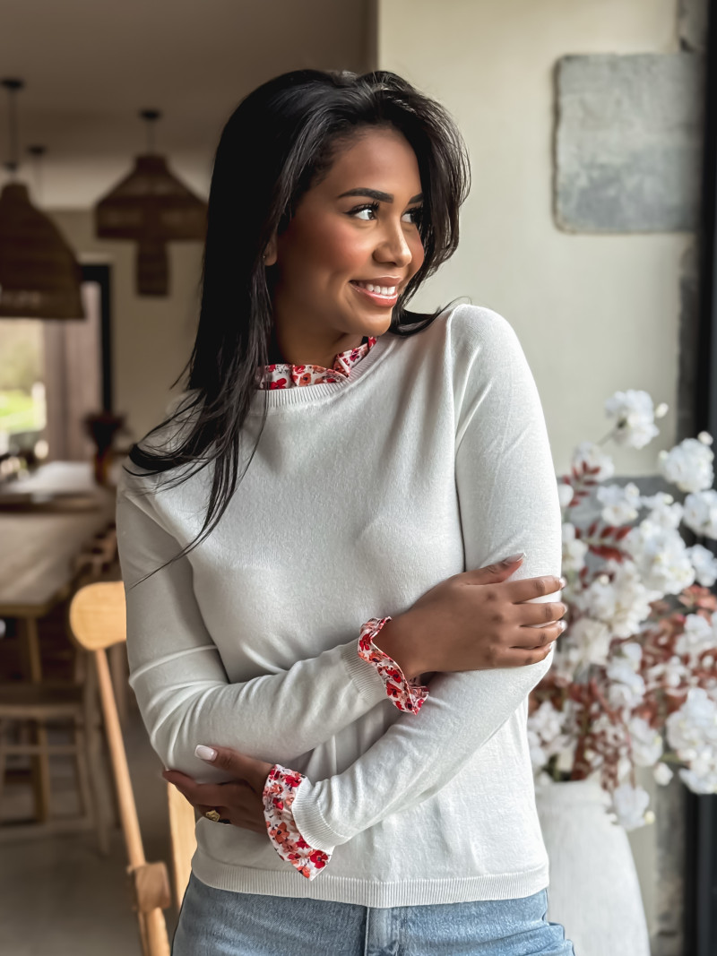 Pull Floraine - Ecru