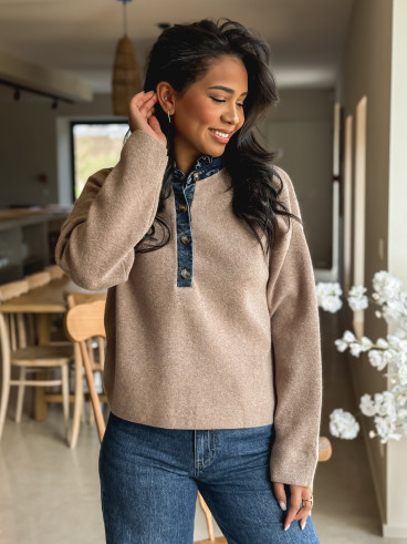 Pull Auréliana - Taupe