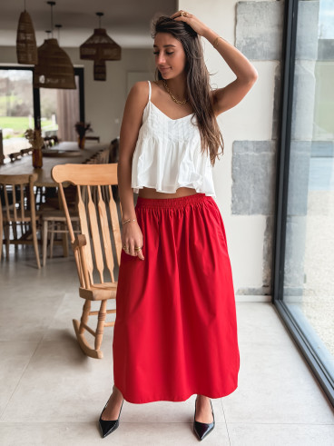 Jupe longue Céléna - Rouge