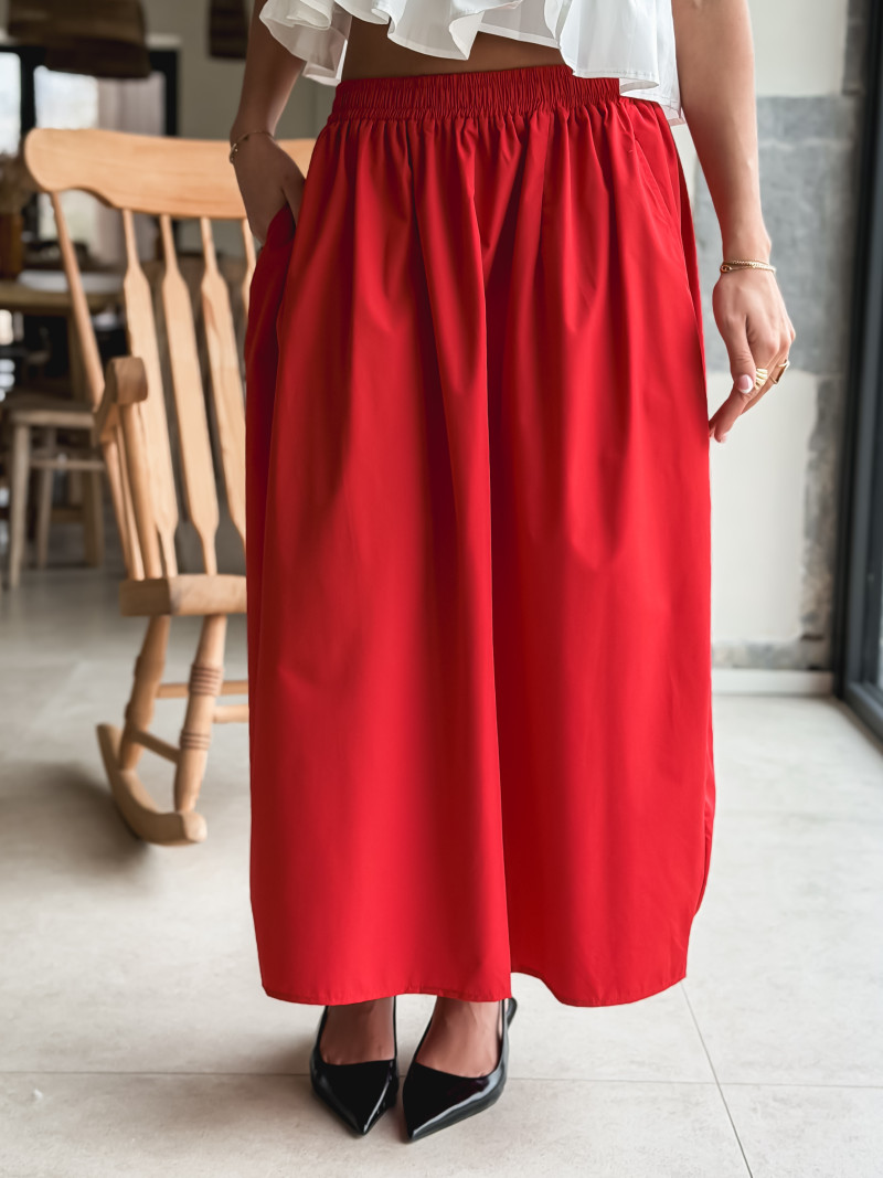 Jupe longue Céléna - Rouge