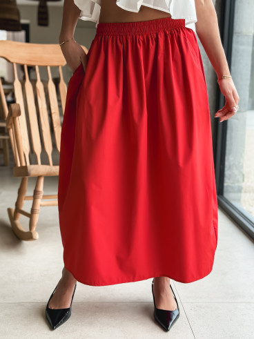 Jupe longue Céléna - Rouge