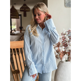 Chemise lignée Daniela - Bleu