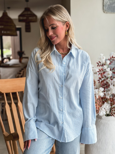Chemise lignée Daniela - Bleu