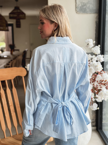 Chemise lignée Daniela - Bleu