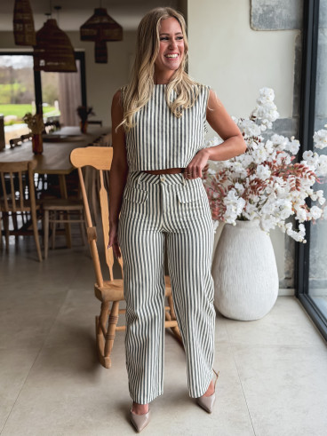 Gilet ligné Jardena - Gris