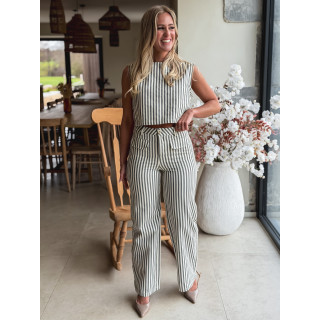 Pantalon ligné Jardena - Gris