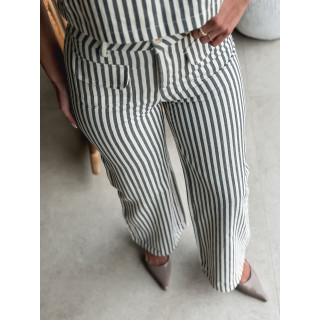 Pantalon ligné Jardena - Gris