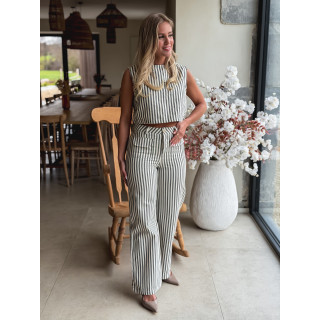 Pantalon ligné Jardena - Gris