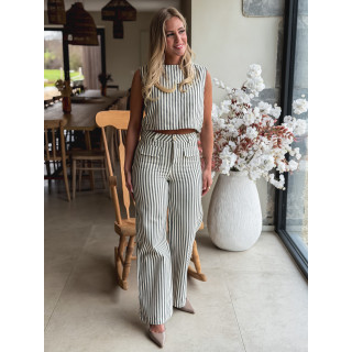 Pantalon ligné Jardena - Gris