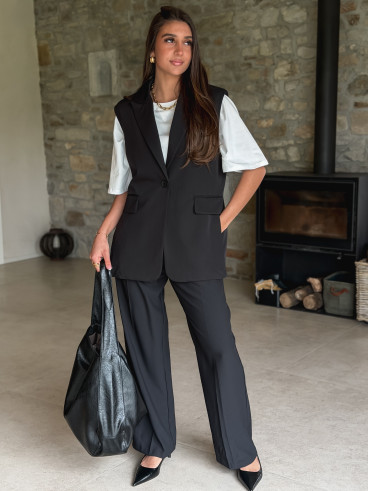 Blazer sans manches Noélya - Noir