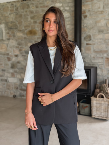 Blazer sans manches Noélya - Noir