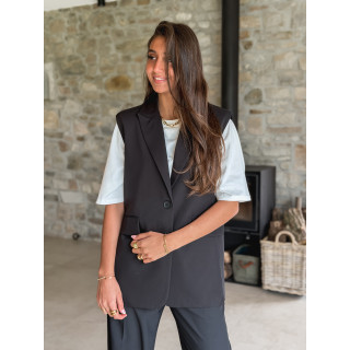 Blazer sans manches Noélya - Noir