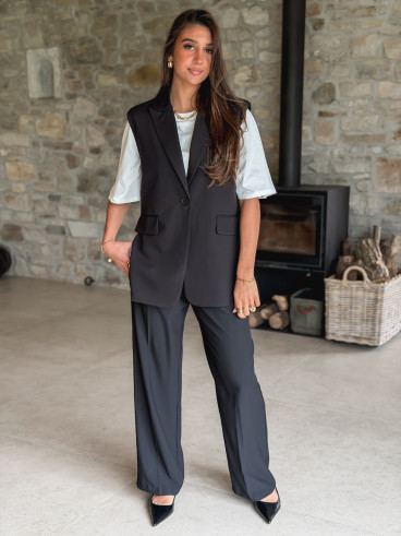 Blazer sans manches Noélya - Noir