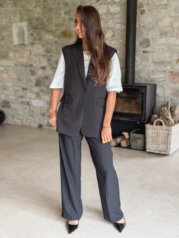 Blazer sans manches Noélya - Noir