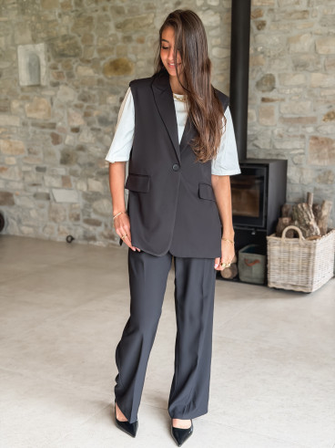 Blazer sans manches Noélya - Noir