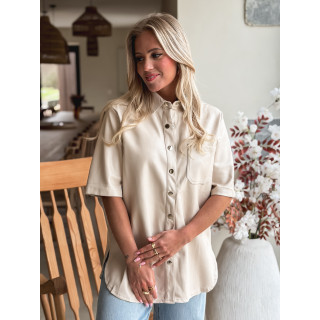 Chemise en simili Raphaella - Beige