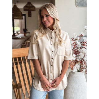 Chemise en simili Raphaella - Beige