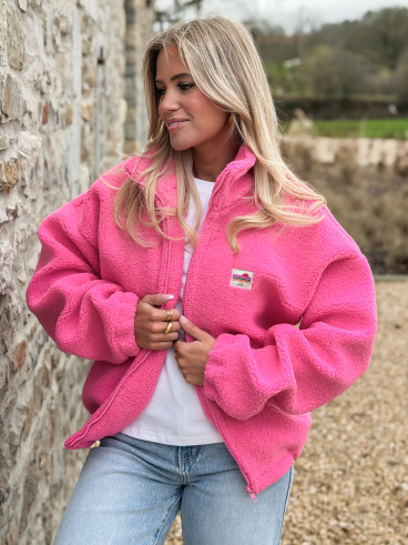 Gilet teddy Pinta - Fuchsia