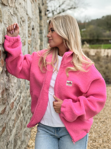 Gilet teddy Pinta - Fuchsia