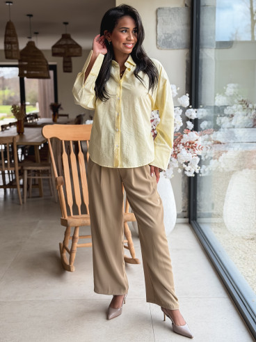 Chemise lignée Daniela - Jaune
