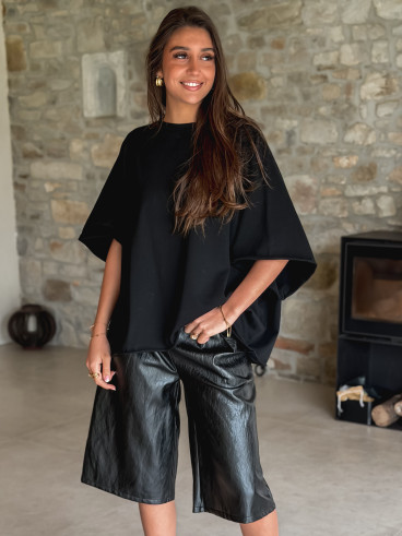 T-shirt oversize Daena - Noir