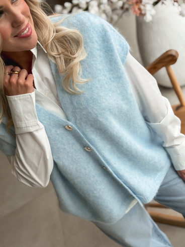 Gilet Virginie - Bleu ciel