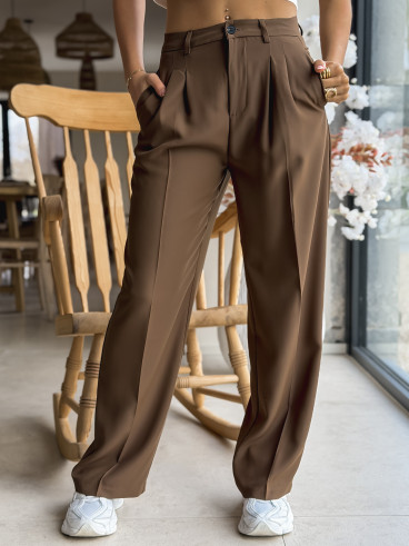 Pantalon Héléana - Chocolat
