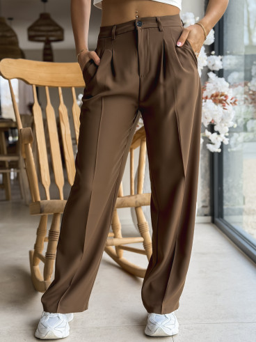 Pantalon Héléana - Chocolat