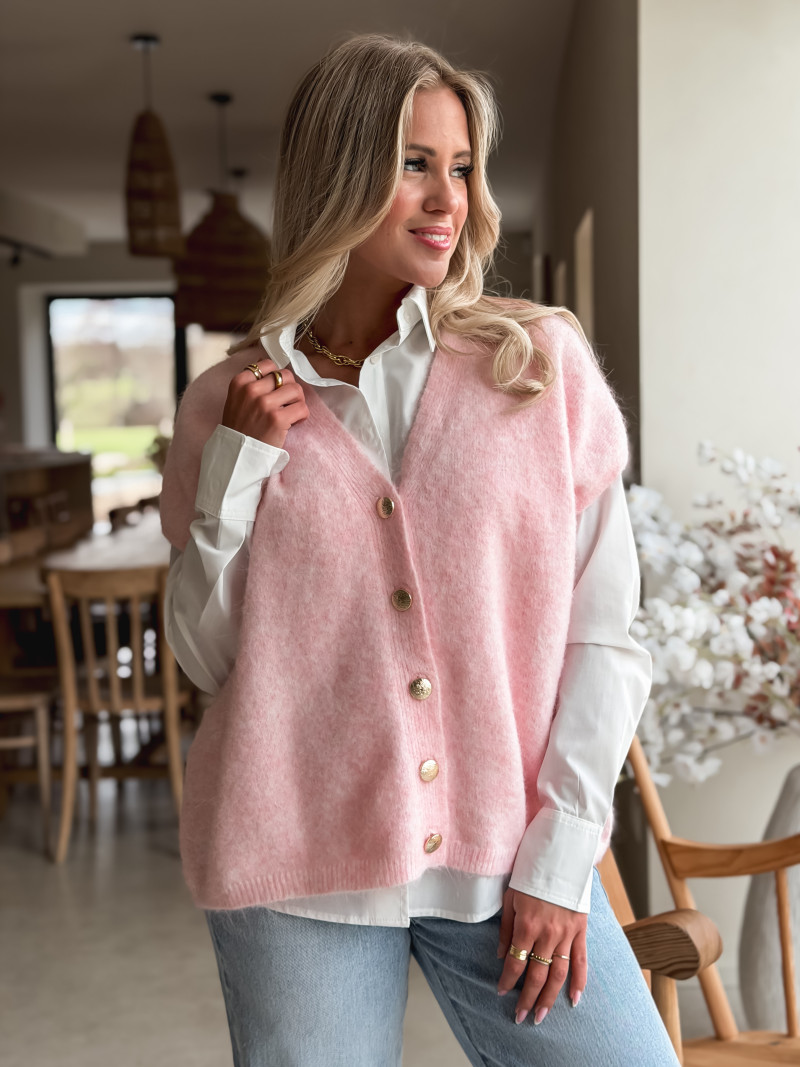 Gilet Virginie - Rose Gilet Virginie - Rose