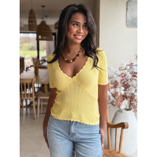 Blouse à manches courte Esra - Jaune