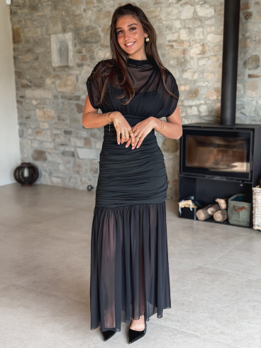 Robe longue Adelina - Noir