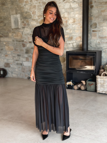 Robe longue Adelina - Noir