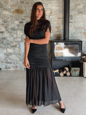 Robe longue Adelina - Noir