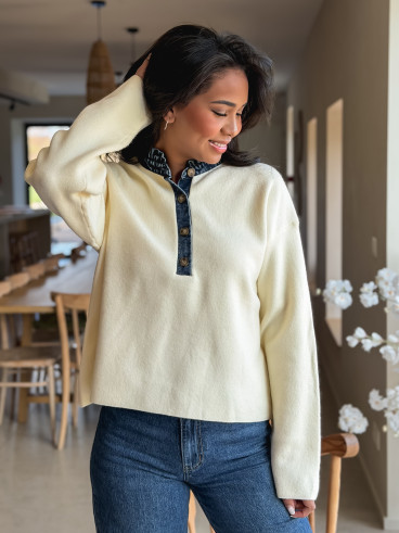 Pull Auréliana -  Crème
