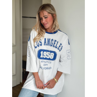 T-shirt California - Blanc/bleu