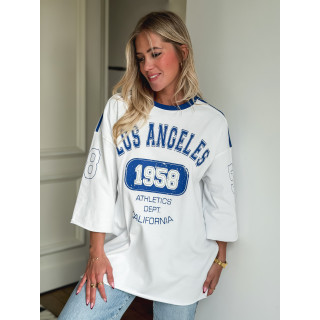 T-shirt California - Blanc/bleu