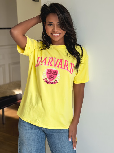 T-shirt Harvard - Jaune