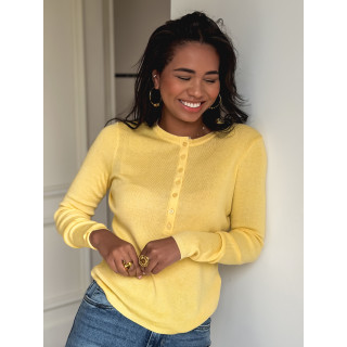 Pull côtelé Joéline - Jaune