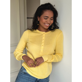 Pull côtelé Joéline - Jaune