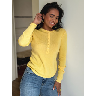 Pull côtelé Joéline - Jaune