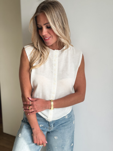 Gilet Silviana - Ecru