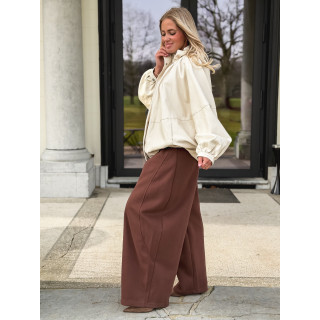 Veste en simili Amalina - Crème