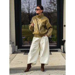 Veste en simili Colombia - Vert Olive